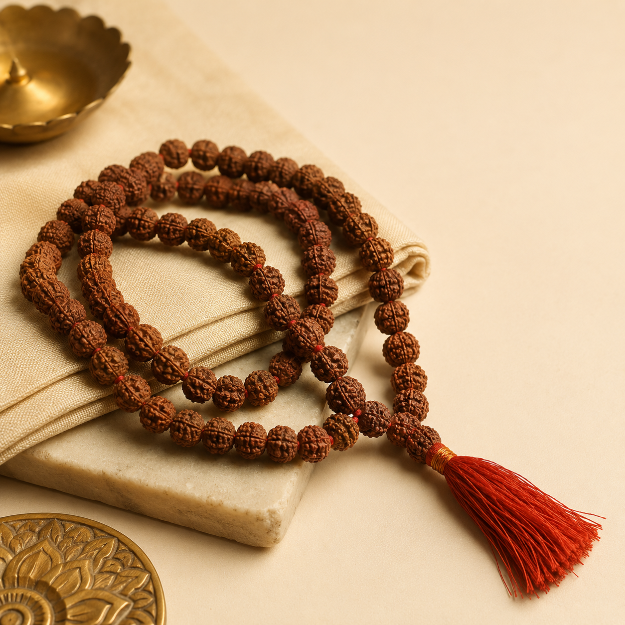 Natural 5-Mukhi Rudraksha Mala
